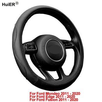 

Auto Car Steering Wheel Cover Wrap For Ford Mondeo Edge Fusion 2011 - 2018 2019 2020 Funda Volante Braid on the Steering wheel