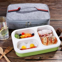 Leakproof Lunch Box Separate Compartments Children School Bento Box Food Container Microwave Dinnerware Lunch Box for Kids
