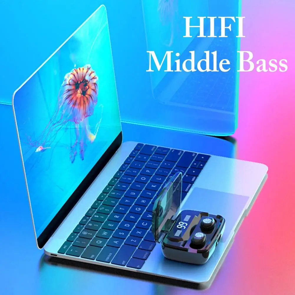 Наушники F9 TWS Bluetooth с цифровым дисплеем сенсорные мини наушники беспроводные 5 0