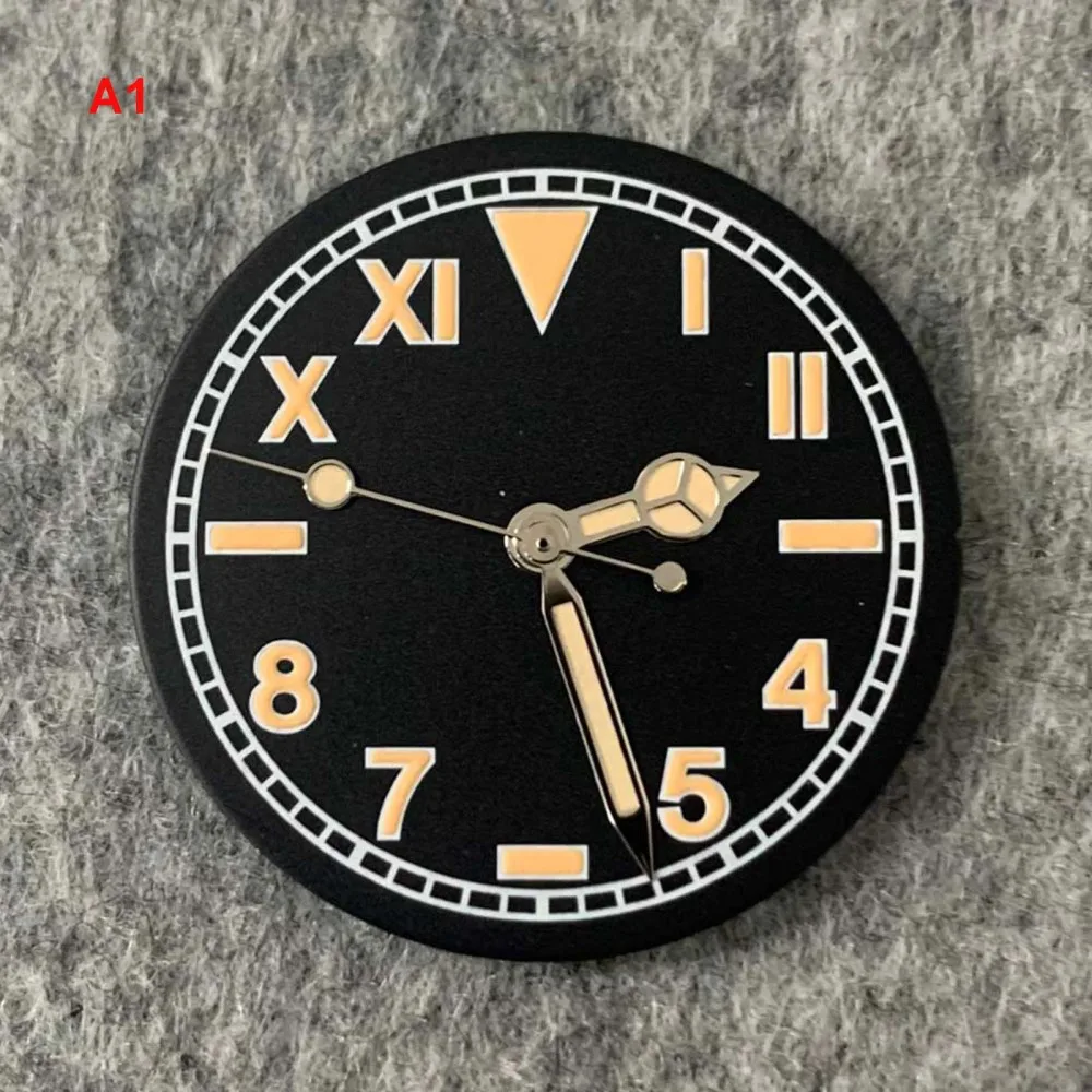 28.5MM Watch Dial w/ Hands Green Luminous Modified for NH35/NH36 Movement DIY Upgrade Parts | Наручные часы