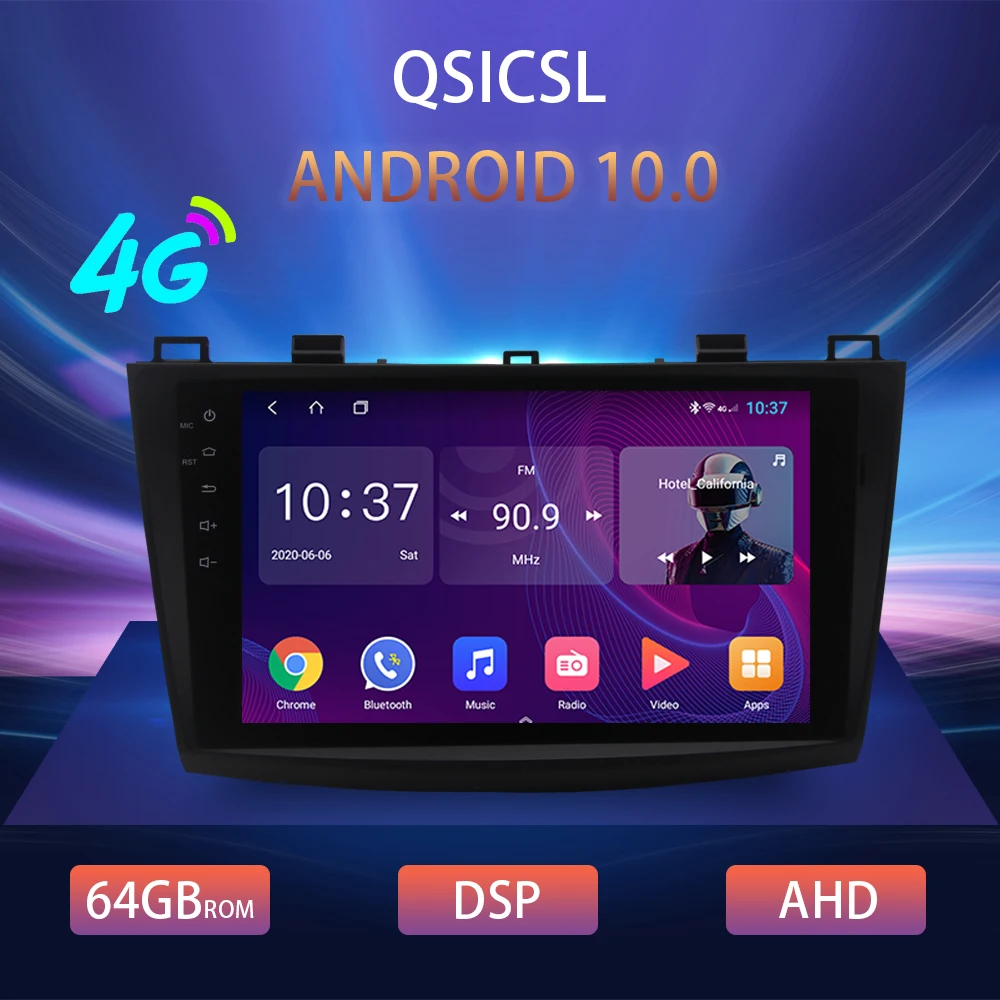 4G Android 10 автомобильный радиоприемник DVD GPS для mazda 3 Автомобильный мультимедийный