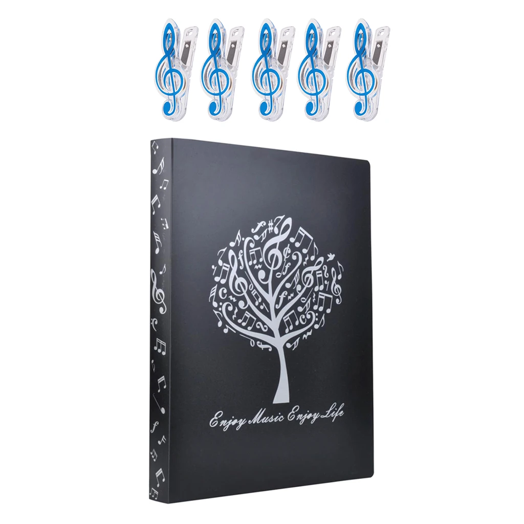 

A4 Size Music Sheet Paper Documents and 5 Music Note Clips for Musical Accessories