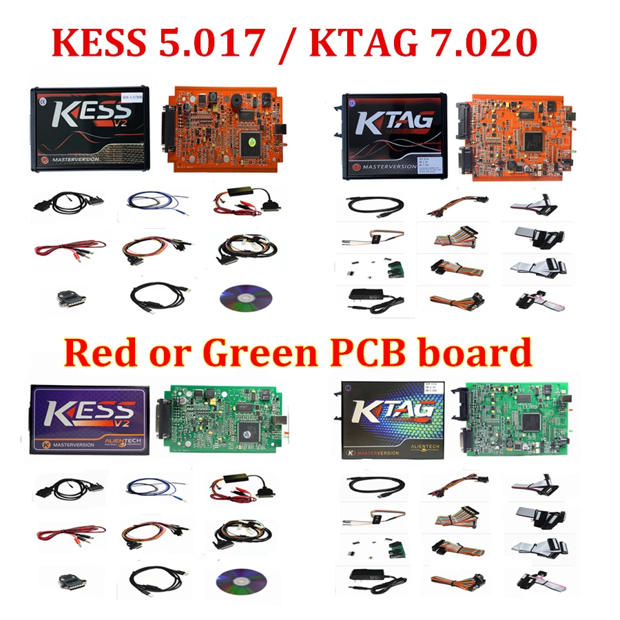 Лучшее качество красная печатная плата KESS 5 017 V2.53 ECU программист Чип Тюнинг