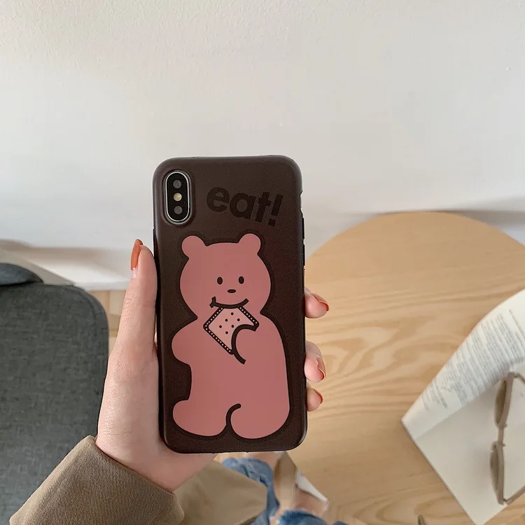 Милый черный ретро чехол для телефона с печеньем iPhone X XR XS 11 Pro MAX силиконовый 7 Plus 8 6