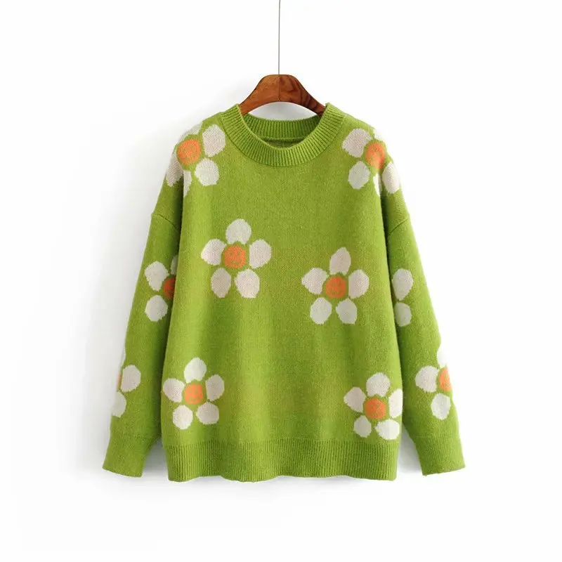 

New arrival Ah Hui 42-1267 European and American Fashion Wind Printed Sweaters