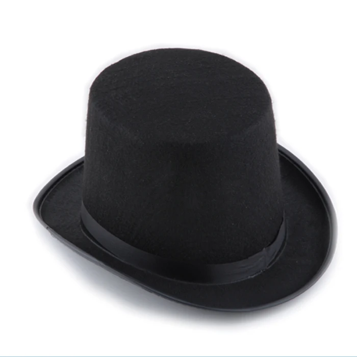 13 см/16 см высота панк черная шляпка Хэллоуин реквизит фетровые шапки Millinery/Волшебная Магия шляпа для фокусов FDC99