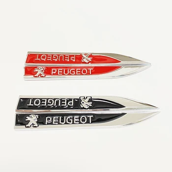 

2Pcs 3D Metal Side Wing Badge Emblem Fender R line Rline Car Sticker For Peugeot 407 206 207 2008 208 5008 308 3008 508 307 107