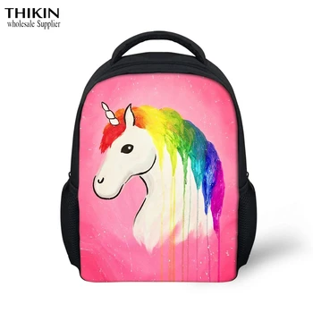 

THIKIN Cute Cartoon Unicorn School Bag Sets Little Girls Boys Small Bookbag Kindergarten Child Baby Schoolbags Mochila Escolar