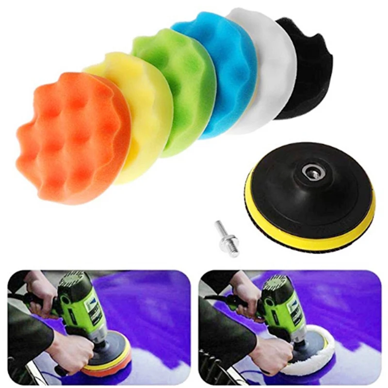 100mm Polishing Pad Kit Buffing Woolen&Sponge Pads for Car Care
