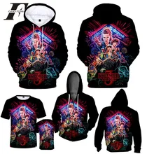 Дропшиппинг странные вещи Толстовка 3D негабаритная Толстовка для мужчин/женщин/детей странные вещи 3 спортивный костюм куртка на молнии с капюшоном одежда