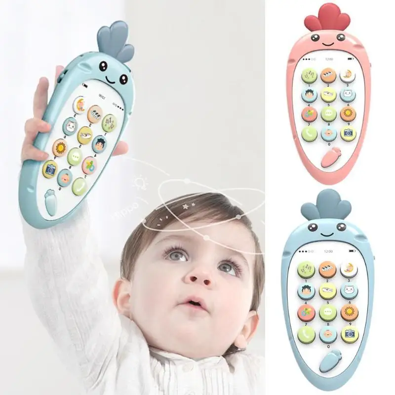 

Education Cartoon Mobile Phone Hand-Eye Coordination Analog Dialing English Learning Chrismtas Gift for Children Baby