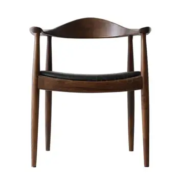 

Kennedy President Chair Backrest Armrest Simple Fashion Cafe Hall Hotel Hotel Chair Nordic Solid Wood Dining Chair