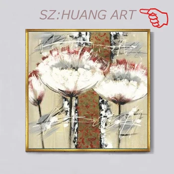 

New Arrival Home Wall Flower Canvas Art Handmade Abstract Flower Oil Painting Canvas Wall Art Modern Home Decoration Piec