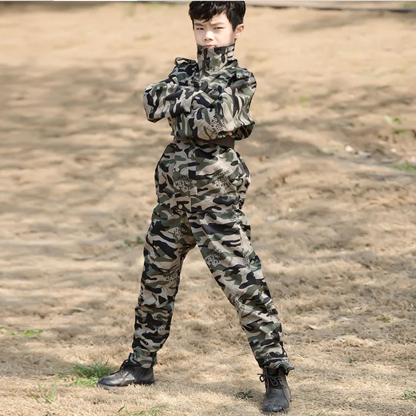 2 шт. камуфляжная Военная униформа для мальчиков и девочек|Военный| |