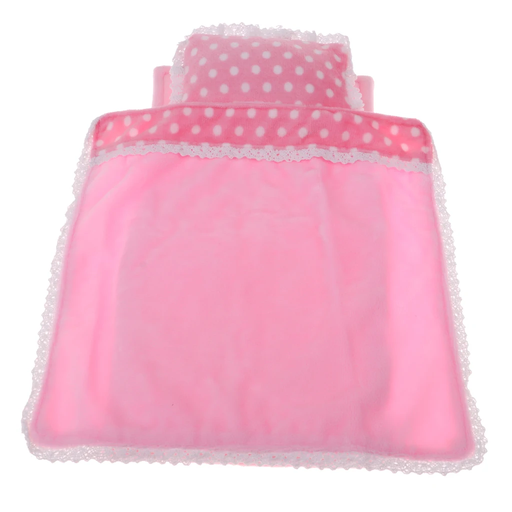 3 шт. розовый кружевной дизайн кукла постельные принадлежности набор для 25 см меллчан кукольная кровать принадлежности аксессуары