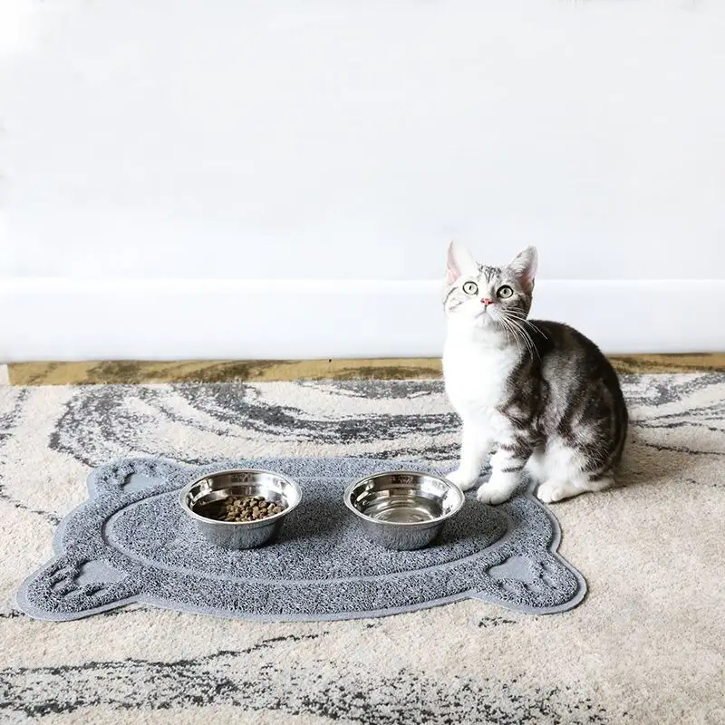 Домашнее животное собака Кормление котенка коврик милый ПВХ кровать блюдо миска еда протирать чистый красочный Коврик для кормления продукты для домашних животных