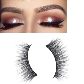 

2 Pairs Natural False Eyelashes Fake Lashes Long Makeup 3d Mink Lashes Eyelash Extension Mink Eyelashes For Beauty