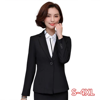 

Female Office Lady Coat Women Small Pant Suit Interview Spring And Sumemr Long-sleeved Overalls Professional Wear Formal Cloth