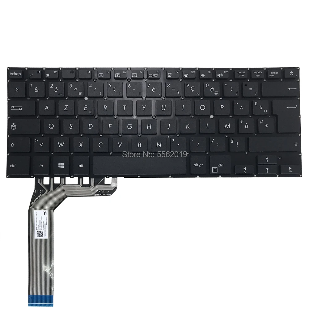 

AZERTY Французская сменная клавиатура для ASUS X407 X407UA-BV274T X407UF X407UB X407UBR FR Французская клавиатура 0KNB0-F103FR00, Бельгия