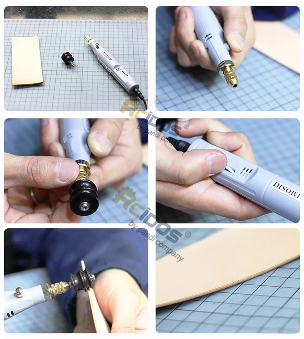 W013 эбенового дерева с кожаным наконечником боковая граница полировщик|Наборы