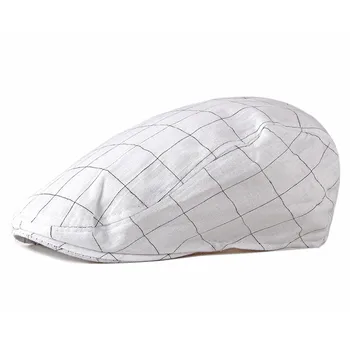 

Hat men's spring and summer new thin breathable beret visor cotton and linen casual casual hat women