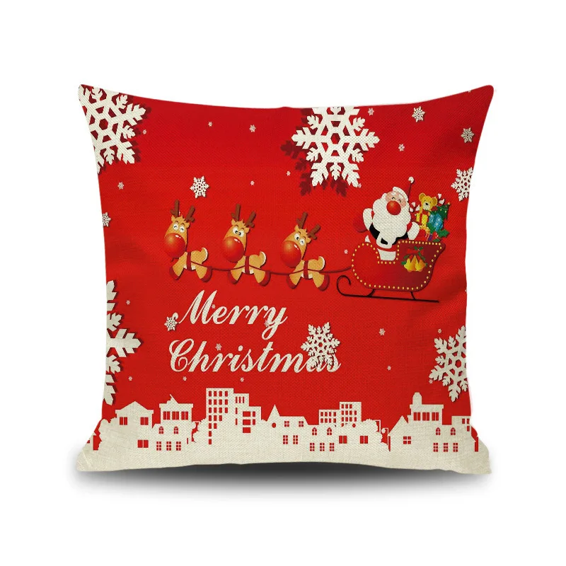 Merry Christmas Санта Клаус пружинный чехол красные разноцветные подушки домашняя Наволочка Бросок Наволочка 45x45 см - Цвет: 8
