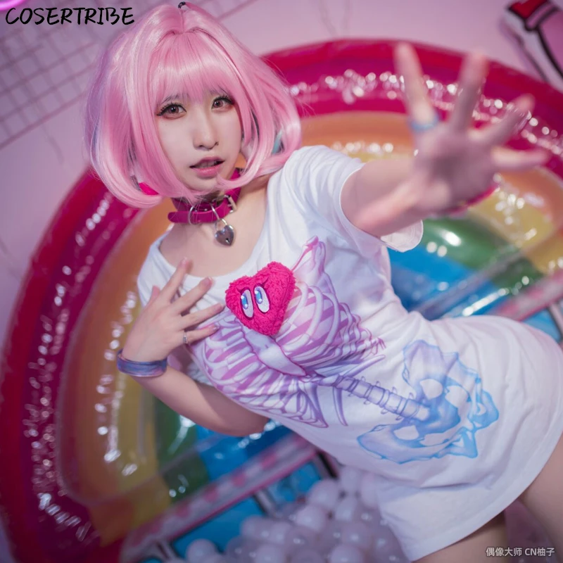 

Anime THE IDOLM@STER CINDERELLA GIRLS Yumemi Riamu Specially Trained Before Cute T-shirt Uniform Cosplay Costume Free Shipping