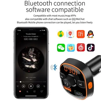 

FM Transmitter Wireless Bluetooth 5.0 Handsfree Car MP3 Player Dual USB Charger