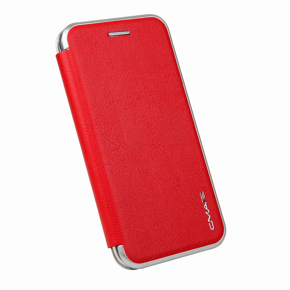 Роскошный Магнитный Флип Чехол для iPhone 6 S 7 8 iPhone X XS Max XR кожаный Слот для карт кошелек чехол для Coque iPhone 6 S 7 8 Plus - Цвет: Красный