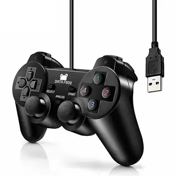 

Vibration Joystick Wired USB PC Controller For PC Computer Laptop For WinXP/Win7/Win8/Win10 For Vista Black Gamepad