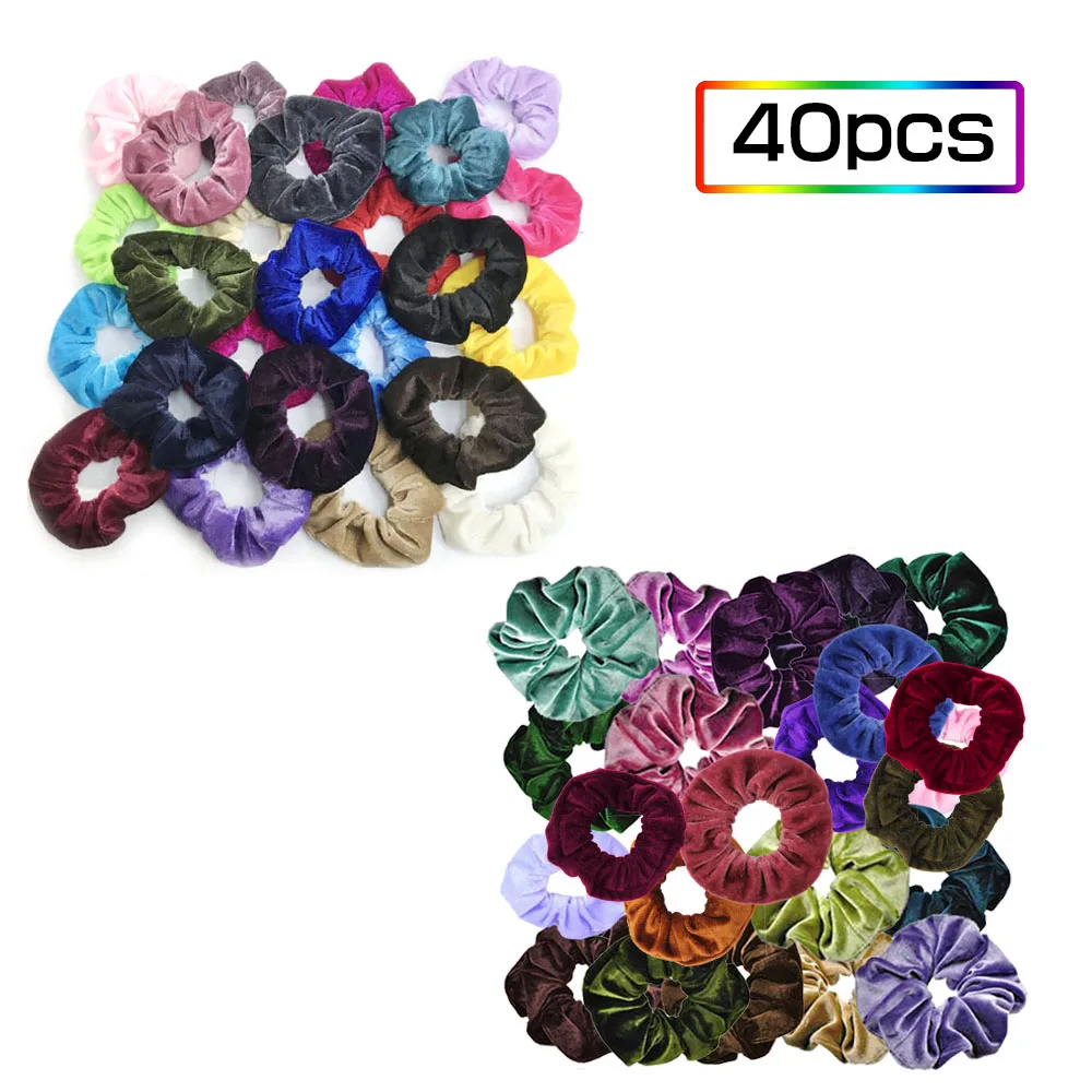 120 шт. фланелевая эластичная повязка для волос женщин на голову мягкие бархатные