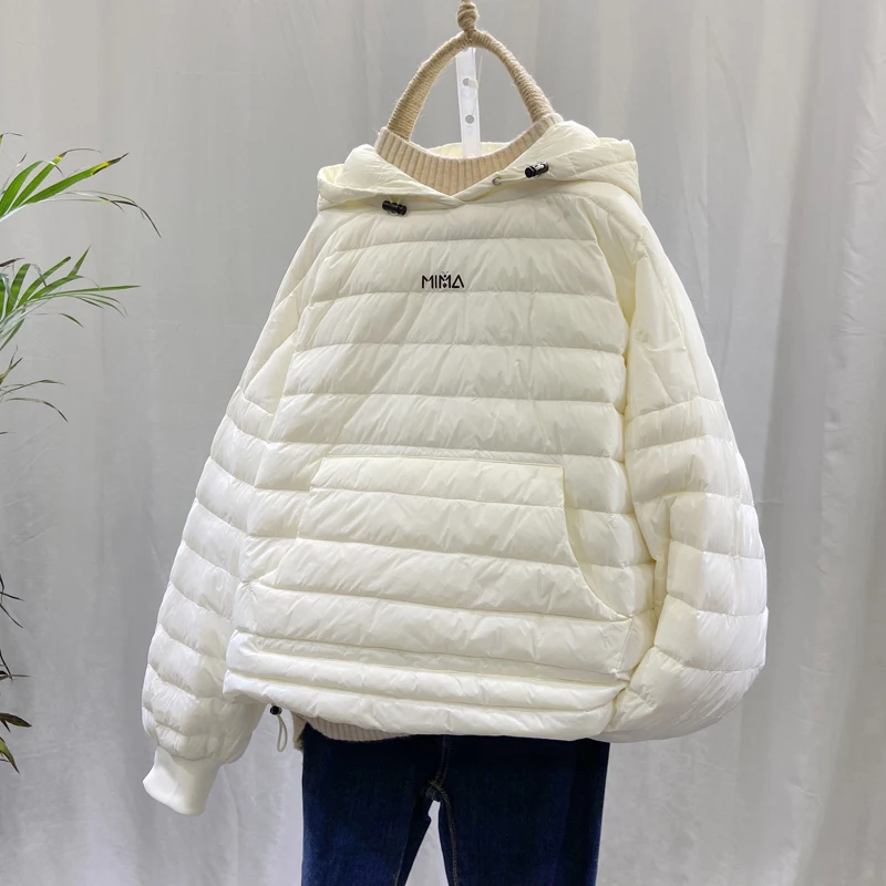 New Women Warm Down Jacket White Duck Hoody Spring