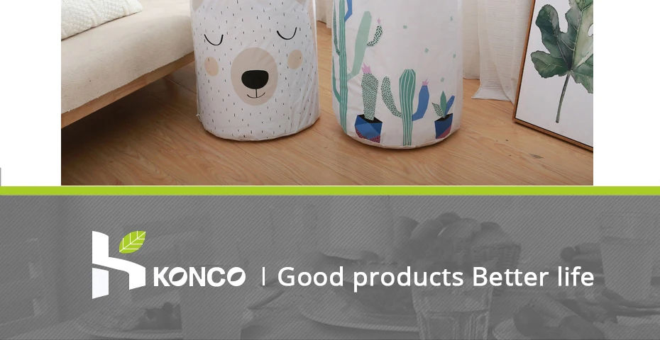 Konco мультяшная сумка для хранения, влагостойкая и пылезащитная тканевая сумка для хранения, одеяло, простыня, сумки, ткань, постельные принадлежности, органайзер для гардероба