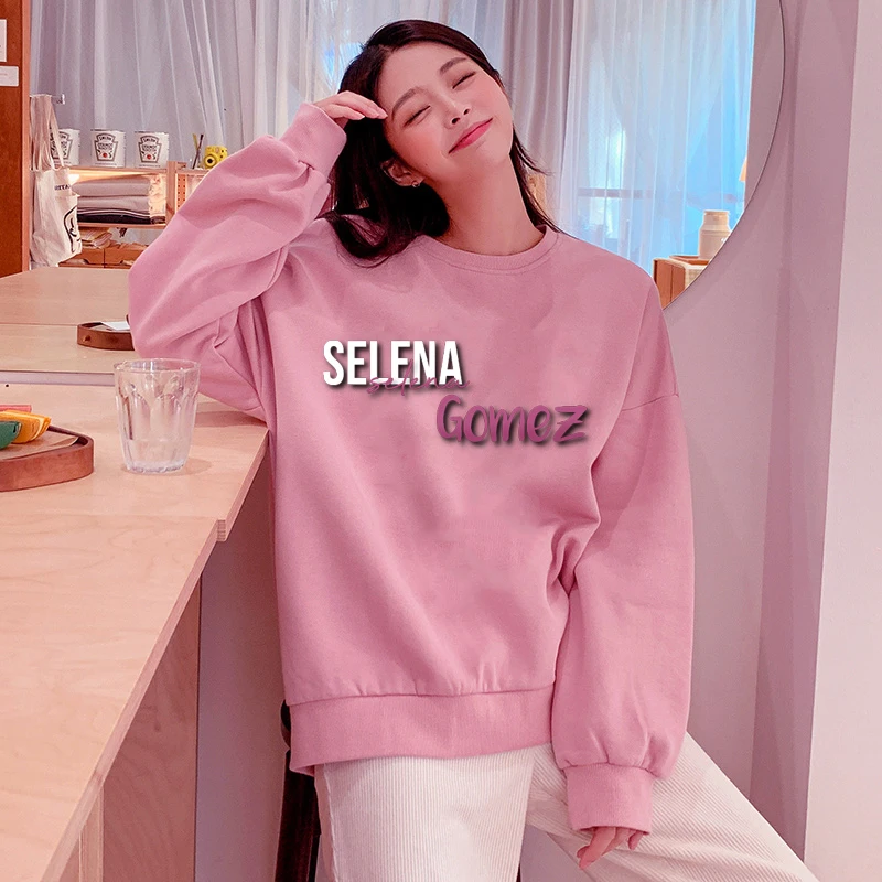 2019 Новое поступление Selena Gomez harajuku худи Женская Повседневная осенняя одежда