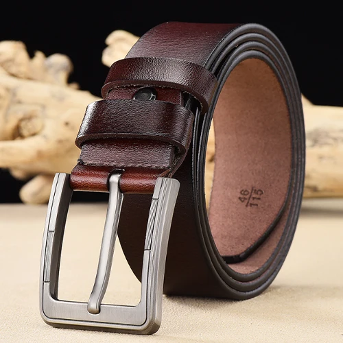 9232B2Brown Модный мужской пояс коровы натуральная кожа роскошный чехол-книжка с ремешком Мужские ремни для мужчин и женщин новые модные классические винтажные пряжкой Прямая поставка 6190 - Цвет: 9232B2Brown
