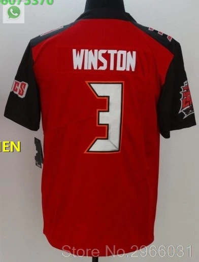 А+++ Качественная мужская футболка для взрослых 3 Jameis Winston 13 Mike Evans Tampa Bay