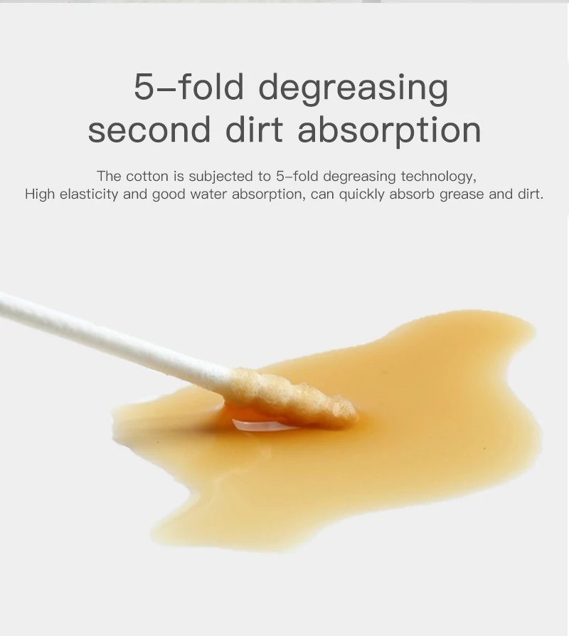 Baby Cotton Swab 400/box Newborn Ear Nose Cleaning Paper Stick Double-headed Thin Shaft Soft Cotton Swab Tampons Baby Care Tools