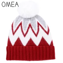 OMEA, новинка, кашемировая шапка, Ромб, шапочка с помпоном, шапка из Ангорского Кролика, Геометрическая, теплая, шерстяная, Вязанная, женская шапка, зимние шапки для женщин