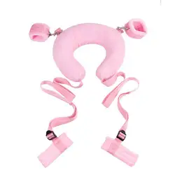 Интимные Игрушки для взрослых пары фетиш легко открыть ногу раб SM игра Связывание комплект сексуальная ролевая подушка для шеи наручники