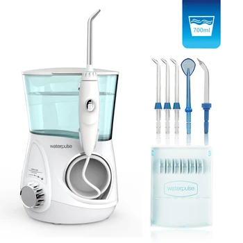 

Waterpulse V600G Oral Irrigator Water Flosser Jet 5pcs Tips Irrigator Dental Oral Hygiene Family Whitening Teeth Cleaner 700ml