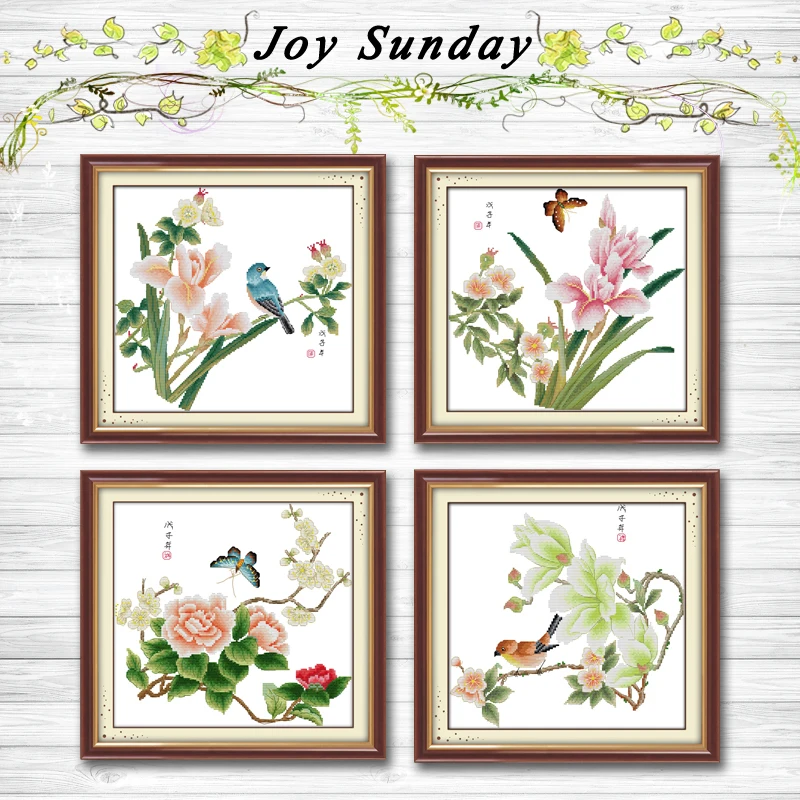 

Summer spring peony orchid flower butterfly Patterns Counted Cross Stitch dmc 11CT 14CT Cross Stitch Sets Embroidery Needlework