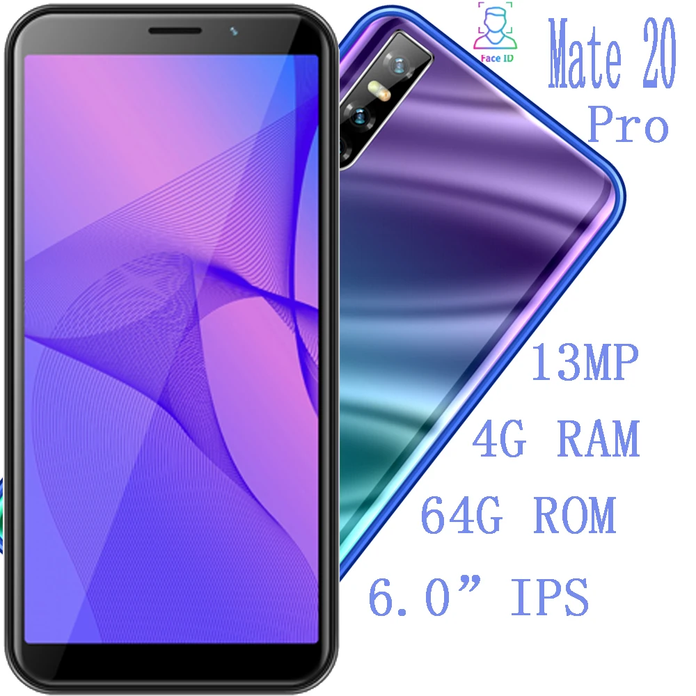 

Mate 20 Pro smartphones 4G RAM 64G ROM quad core 13mp FHD camera 3G WCDMA Face ID unlocked android mobile phones cheap celulares