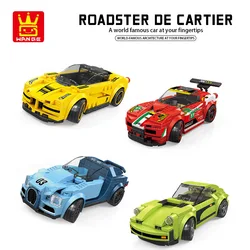 Jeu de construction de voitures de course pour enfants, blocs de sport, modèle de voiture, cadeau, Wange Speed racer, MOC, DIY, pour garçons 