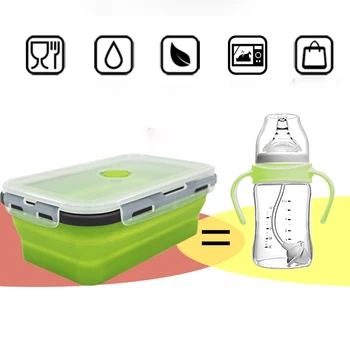 

4pcs Silicone Lunch Box Hot Air Exhaust Camping Hiking School Office Use Placing Dishes Snack Food Microwave Storage Box