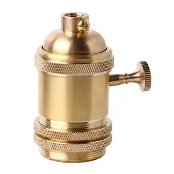

Vintage Retro Antique Edison E26/E27 Brass Lamp Bulb Holder Socket Decor