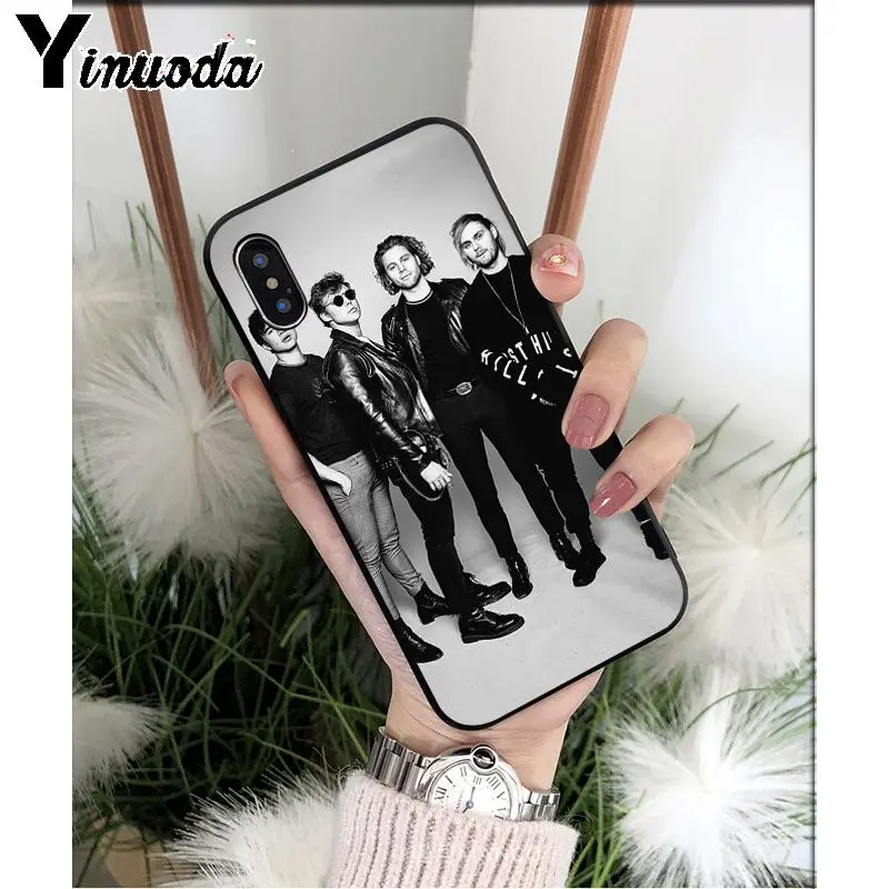 A13 Yinuoda 5SOS 5 секунд лета ТПУ Мягкие аксессуары для телефонов Чехол для iPhone X XS MAX 6 6S 7 7plus 8 8Plus 5 5S XR - Цвет: A13