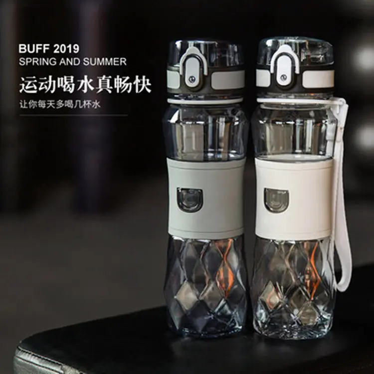 

UZSPACE Genus Sports Bottle Plastic Portable Men And Women Outdoor Fitness Pitcher Tritan Cup Shatter-resistant Leakage Portable