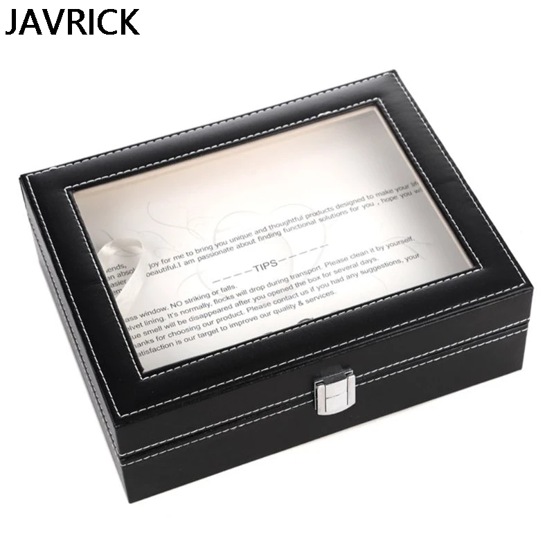 

Luxury 10 Slots PU Leather Watch Display Box Storage Case Large Holder Organizer For Man Woman