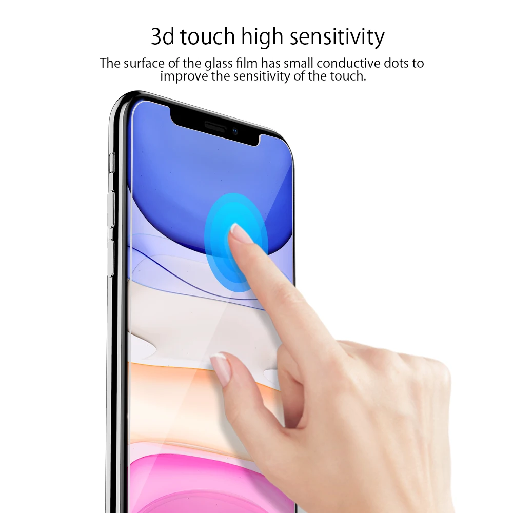 3 шт Защитная пленка для экрана телефона для iPhone 11 6,1, закаленное стекло 9 H, Защитная пленка для iPhone 11 Pro MAX 5,8 6,5, Защитная пленка для экрана