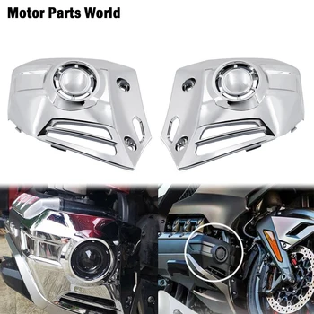 

Motorcycle 2pcs Lower Cowl Covers Fog Light Cover Left Right Side Chrome For Honda Goldwing 1800 GL1800 2018 2019 2020
